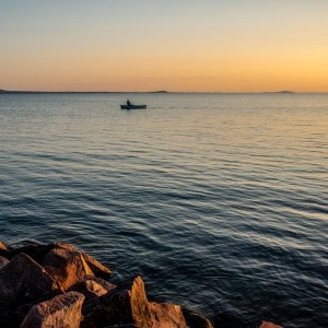 Naplemente Balatonakalin - tájfotó